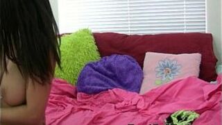 Hot Tattoed Girl Fucks Her Tight Pussy With A Dildo - porn video