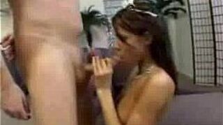 Addison Rose sexy brunette teen gets hammered - porn video