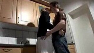 My step Mom and Me in Kitchen - porn video