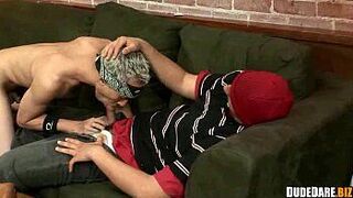 White gay cock sucking action - porn video