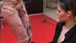 hot mistress humiliating her poor slave - porn video