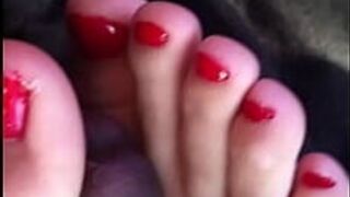 friend footjob in the car - porn video