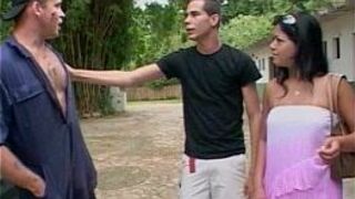 Mechanic getting involved in threesome - porn video