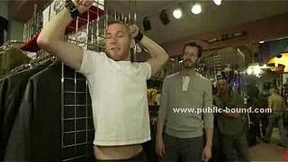 Cuffed slave is humiliated and fucked - porn video