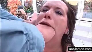 Auburn slut gets mouth fucked and fisted hard - porn video